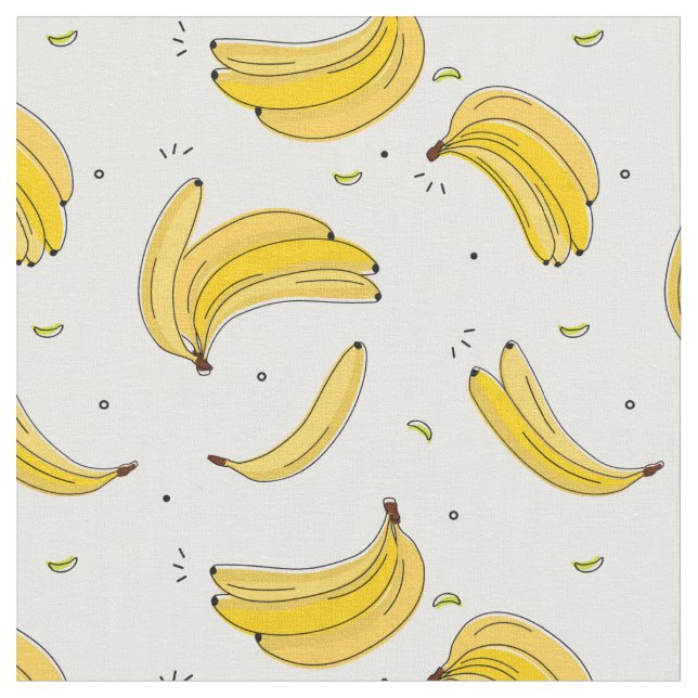 Banana pattern fabric (Close Up)