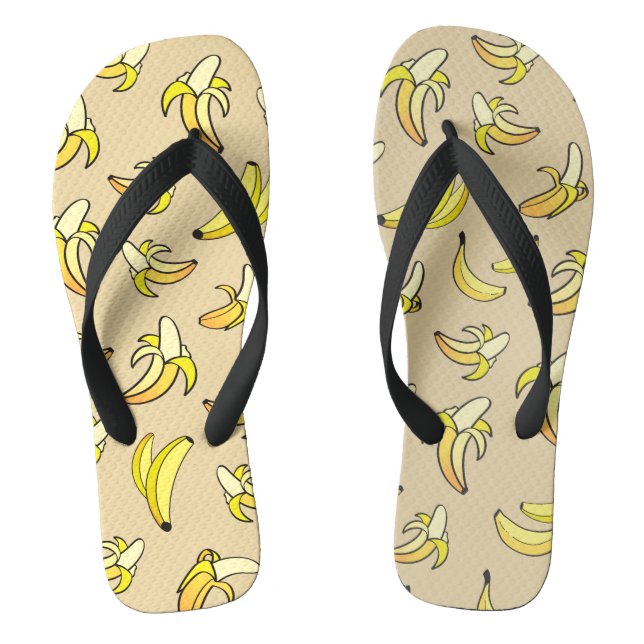 Banana Pattern Flip Flops (Footbed)
