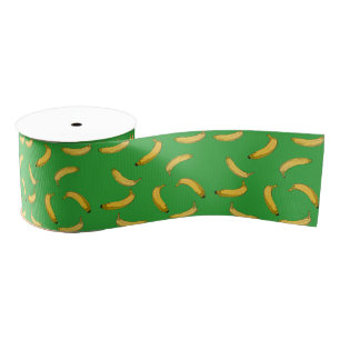 Banana Pattern Grosgrain Ribbon