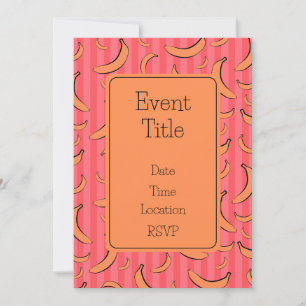 Banana Pattern Invitation