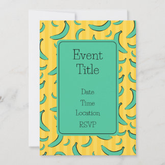 Banana Pattern Invitation