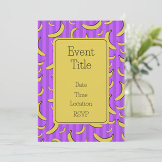 Banana Pattern Invitation