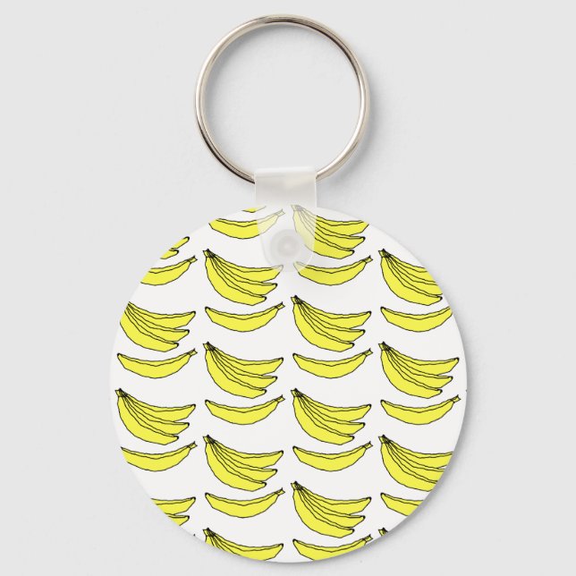Banana Pattern. Key Ring (Front)
