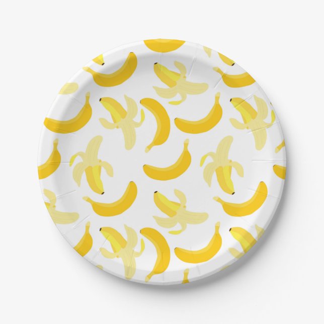 Banana pattern paper plate (Front)