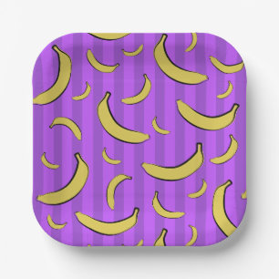 Banana Pattern Paper Plate