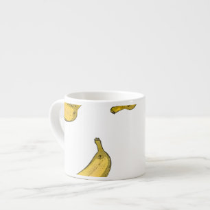 Banana pattern sketch version espresso cup