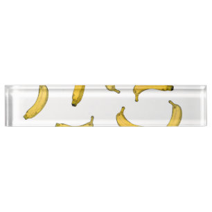 Banana pattern sketch version nameplate