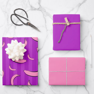 Banana Pattern Wrapping Paper Flat Sheets