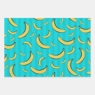 Banana Pattern Wrapping Paper Flat Sheets