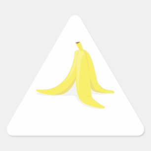 Banana Peel Triangle Sticker