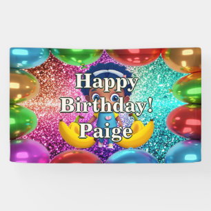 Banana Personalised character birthday banner