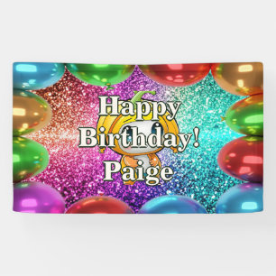 Banana Personalised character birthday banner