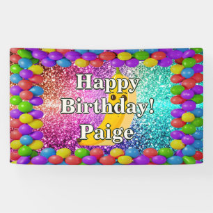 Banana Personalised character birthday banner