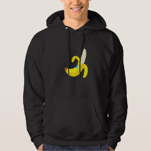 Banana Plantain Cute Fresh Ripe Peeled Fruit Yello Hoodie
