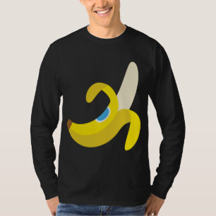 Banana Plantain Cute Fresh Ripe Peeled Fruit Yello T-Shirt