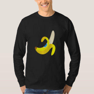 Banana Plantain Cute Fresh Ripe Peeled Fruit Yello T-Shirt
