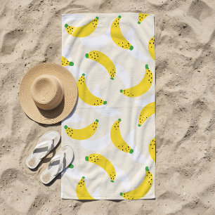 Banana Pop Yellow Cream Beach Towel