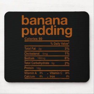 Banana Pudding Nutrition Facts Funny Thanksgiving Mouse Mat