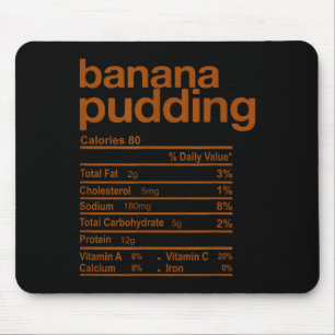 Banana Pudding Nutrition Facts Funny Thanksgiving Mouse Mat