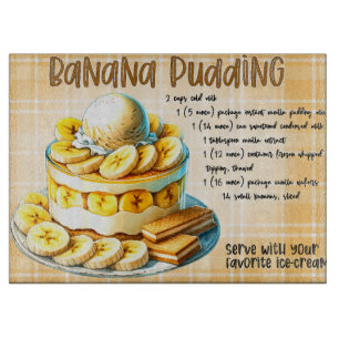 Banana Pudding Recipe Cutting Board