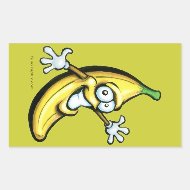 Banana Rectangular Sticker (Front)