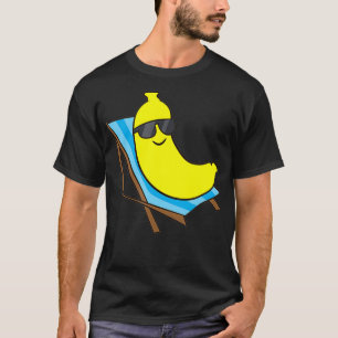 Banana Relaing Sunglasses Chair Fruits Banana  T-Shirt