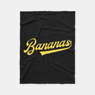 Banana Retro Throwback Bananas Classic T-shirt.png Fleece Blanket