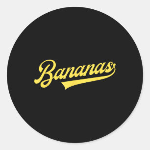 Banana Retro Throwback Bananas Classic T-shirt.png Round Sticker