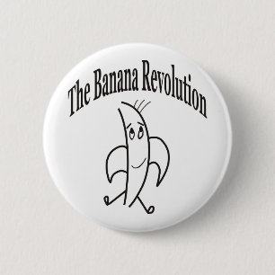BANANA REVOLUTION 6 CM ROUND BADGE