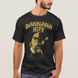 Banana Riff Funny Rock And Roll Guitar Music T-Shirt