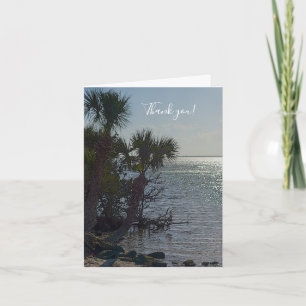 Banana River Palm Trees Painterly Thank You Card
