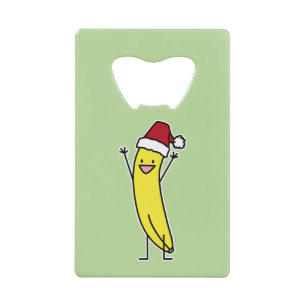 Banana Santa hat cheering Christmas holiday