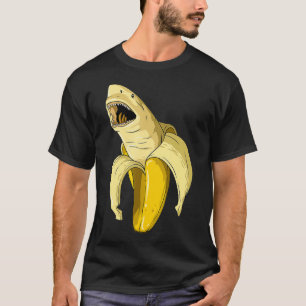 Banana Shark Banana Themed Party Shark Themed T-Shirt