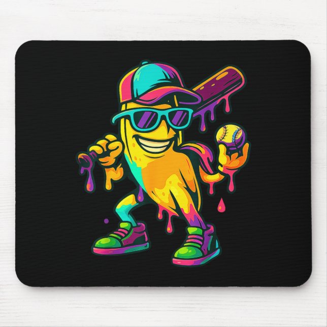 Banana Shirt Funny Banana Drip Graphic Kids Boys G Mouse Mat (Front)