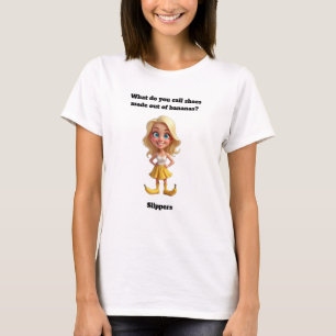 Banana Shoes Funny Graphic Design T-Shirt