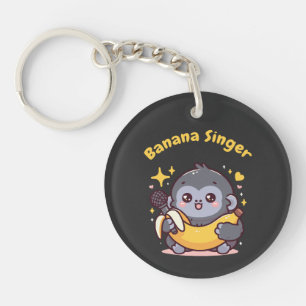 Banana Singer Key Ring