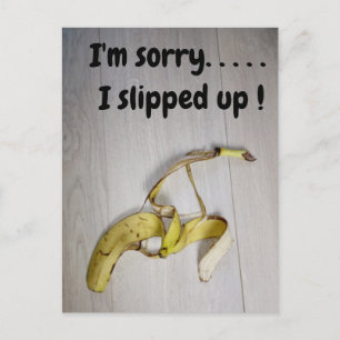 Banana skin postcard