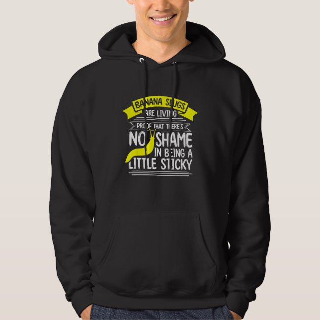 Banana Slug Collecting Quote for Slug Science Hoodie (Front)
