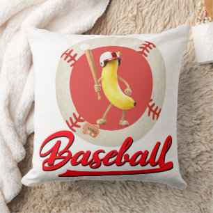 Banana Slugger Funny Baseball Custom Graphic Cushion