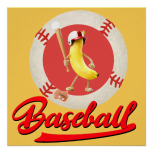 Banana Slugger Funny Baseball Custom Graphic Poster