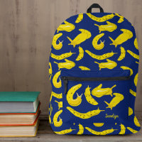 Banana Slugs Bright Yellow, Royal Blue Patterned