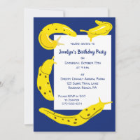 Banana Slugs Yellow and Blue Custom Birthday Party