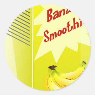 Banana Smoothie Classic Round Sticker
