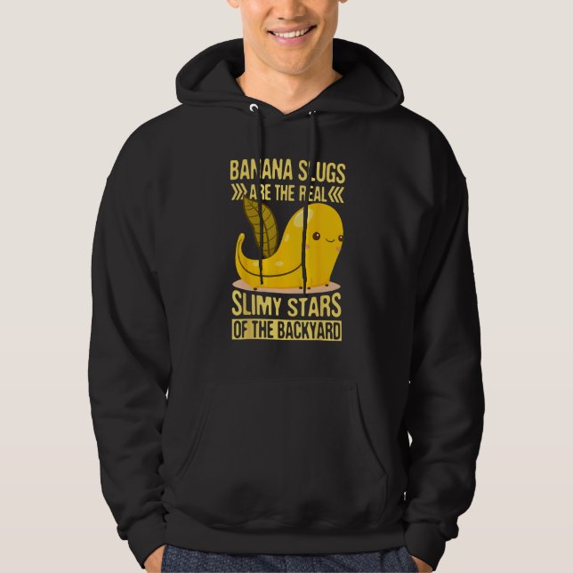 Banana Snail Quote for Snail Catcher and Snail Cat Hoodie (Front)