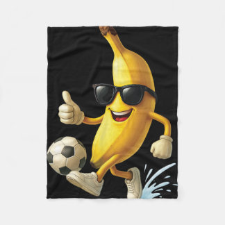 Banana Soccer  Fleece Blanket