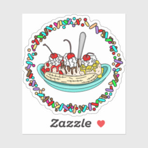 Banana Split and Sprinkles Border  