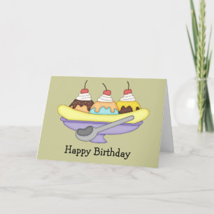 Banana Split Birthday Card
