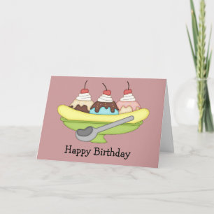 Banana Split Birthday Card