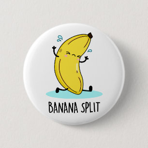 Banana Split Funny Dancing Banana Pun 6 Cm Round Badge