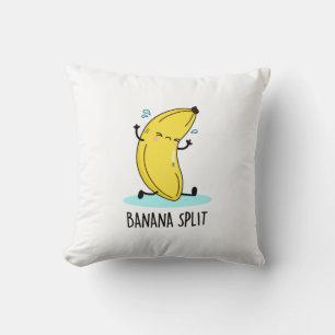 Banana Split Funny Dancing Banana Pun  Cushion